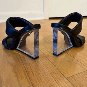 Black clear heeled Sandal